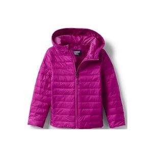 Lands End Kids ThermoPlume Packable Hooded Jacket Size -8